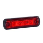 LED markeringslicht rood met beugel | 12-24v | 50cm. kabel | MV-5250R-LD 945-MV-5250R