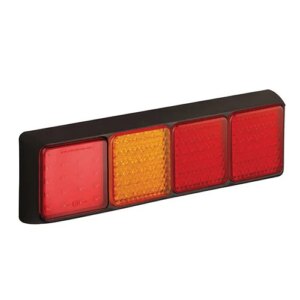 LED achterlicht met zwarte rand | 12-24v | 40cm. kabel | 100BFARRME-100BFARRME-100BFARRME