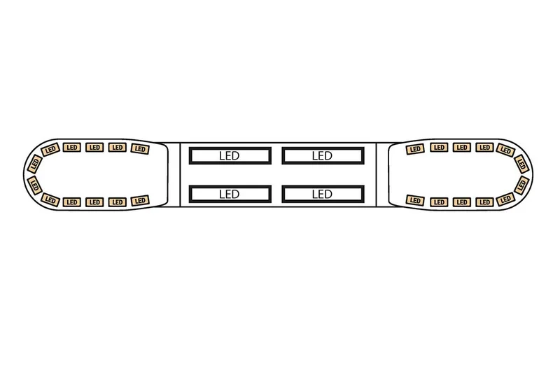 LED flitsbalk amber | 13 serie | ECE-R65 amber | transparant | wit midden | 1250mm | 24 LE | 13-01008-E-13-01008-E-13-01008-E-2 LED flitsbalk amber | 13 serie | ECE-R65 amber | transparant | wit midden | 1250mm | 24 LE | 13-01008-E-13-01008-E-13-01008-E-2
