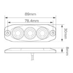 LED Compact rem-achterlicht 12-24v (heldere lens) | 11RCM-11RCM-11RCM-4