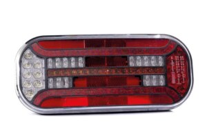 Rechts | LED achterlicht met rechthoek reflector | 12-24v | VC-3002-FT-600 P LED DI-VC-3002
