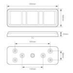 LED achterlicht zonder kentekenverlichting | 12-24v | 40cm. kabel | 283FARM-283FARM-283FARM-4