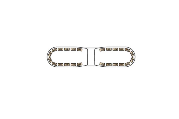 LED flitsbalk amber | 13 serie | ECE-R65 amber | transparant | 770mm | 24 LED's | 13-00002-E-13-00002-E-13-00002-E-2