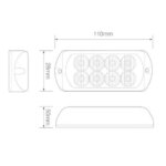 LED flitser 8 LED's | amber | 10-30v | LED8DVA-LED8DVA-LED8DVA-2