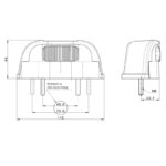 LED kentekenverlichting | 12-36v | volt 50cm. kabel | MK-1600-FT-260 LED-MK-1600-3