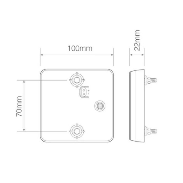 LED compact achterlicht | 12-24v | 40cm. kabel | 100ARME-100ARME-100ARME-4