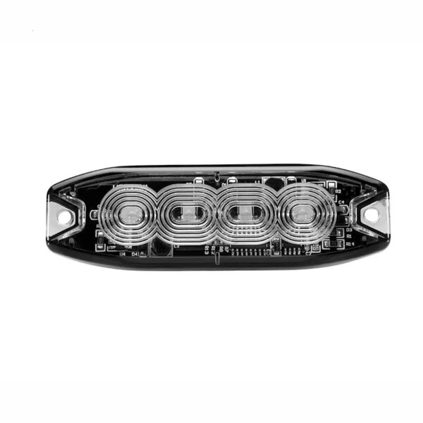LED flitser 4 LED's | R65 | slimline | amber | 10-30v | S07F4100.1--S07F4100.1-2
