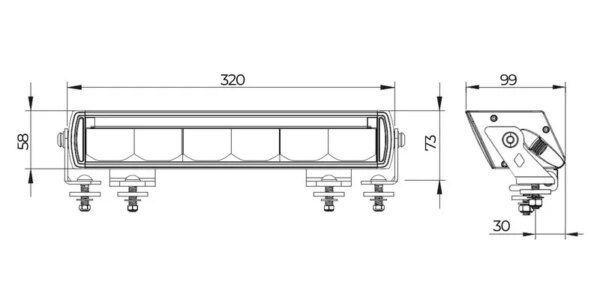 LED bar | Shadow 1 | amber-wit | 5700 lumen | 9-36v | LD3-6057--LD3-6057-10