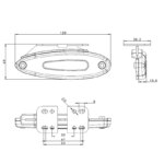 LED markeringslicht amber | 12-24v | 50cm. kabel | MV-1950A-FT-076 Z+K LED-MV-1950A-6