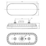LED compact achterlicht met dynamisch knipperlicht | 12-24v | VC-320B5-FT-320 LED DI BAJONET-VC-320B5-6