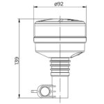 LED Zwaailamp | amber met amber lens | R65 | 12-24v | DIN-voet | S07ZL602AA--S07ZL602AA-4