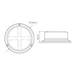 LED low base zwaailamp amber transparant | 3-bouts | 12-24v | R65 | LPBR65C-LPBR65C-LPBR65C-3