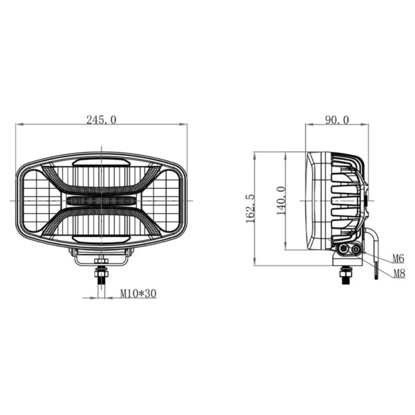 OZZ XO 1 LED verstraler | Wit-Ovaal | 8160 lumen | 88106-88106-88106-5