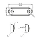 LED markeringslicht Rood | 12-24v | 15cm. kabel | MV-2400R.1-FT-073 C LED-MV-2400R.1-9