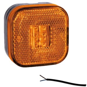 LED markeringslicht amber | 12-24v | 50cm. kabel | M10MV-900A-FT-027 Z LED-M10MV-900A