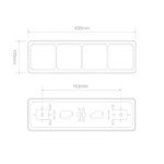 LED achterlicht met zwarte rand | 12-24v | 40cm. kabel | 100BFWARME-100BFWARME-100BFWARME-2