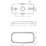 LED markeringslicht rood | 12-24v | 50cm. kabel | MV-1200R-FT-075 C LED-MV-1200R-2