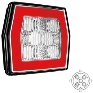 LED achteruitrijlicht met achterlicht | 12-24v | 5-PIN aansluiting | V10C2-770B5-FT-124 LED BAJONET-V10C2-770B5
