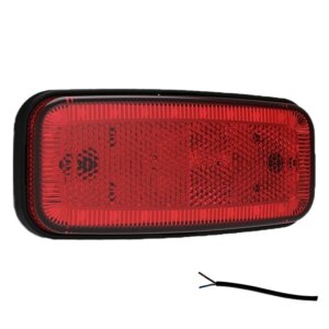 LED markeringslicht rood | 12-24v | 50cm. kabel | MV-1200R-FT-075 C LED-MV-1200R