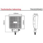 LED werklamp | 1500 lumen | 9-36v | 400cm. kabel | TRA303P4003--TRA303P4003-4
