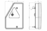 Links | LED achterlicht | canbusProof | driehoek model | 12v | 5-functie 5-PIN | VC-3301B5CAN-FT-277 L LED O SPKPM BAJONET 5PIN-VC-3301B5CAN-8