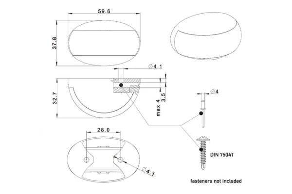 LED markeringslicht rood 12-24v 15cm kabel | MV-6700R-FT-067 C LED-MV-6700R-2