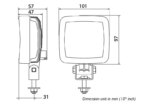 LED ABL R23 werklamp 1000lm - 14W - IP69K - ingebouwde DT-connector | D14857-D14857-D14857-2