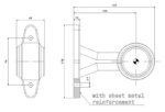 LED breedtelamp | rechte steel | 12-24v | 0