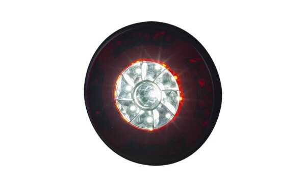 LED mistlicht met achteruitrijlicht | 120mm. opbouw | 12-24v | 1