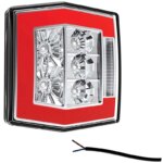 LED compact achterlicht met kentekenverlichting | 12-36v | 100cm. kabel | V10C4-730-FT-120 T LED-V10C4-730