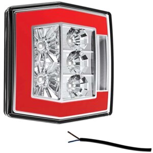 LED compact achterlicht met kentekenverlichting | 12-36v | 100cm. kabel | V10C4-730-FT-120 T LED-V10C4-730