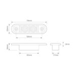 LED markeringslicht amber inbouw | 12-24v | 20cm. kabel | 7922AMB-7922AMB-7922AMB-3