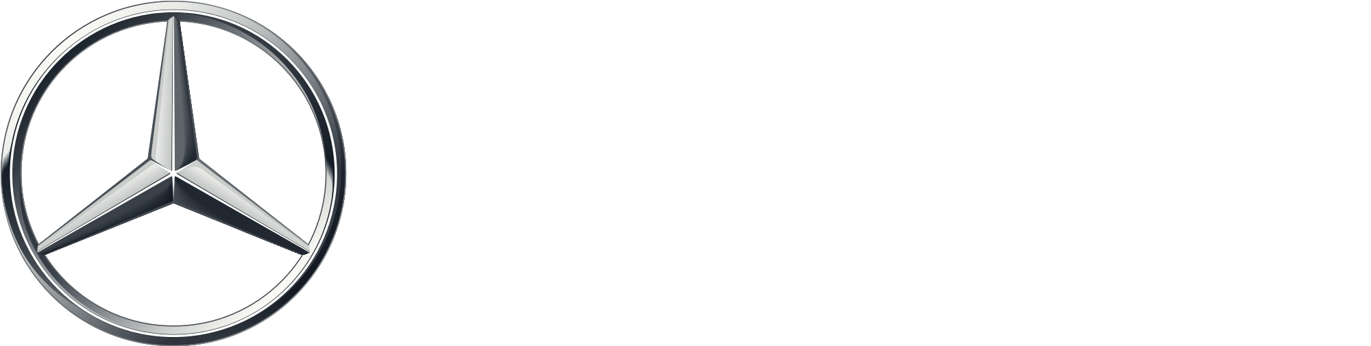 Mercedes logo white