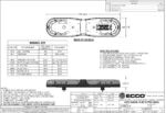 LED flitsbalk amber | 13 serie | ECE-R65 amber | transparant | 770mm | 16 LED's | 13-00010-E - Afbeelding 3