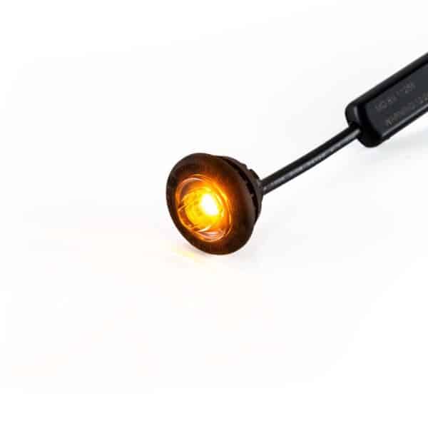 LED markeerlicht amber met R65 flitser 12-24v 200cm kabel - Afbeelding 2