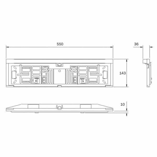 LED ADR kentekenverlichting incl. houder 1,5m + 1,5mm² connector - Afbeelding 2