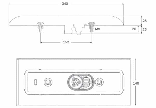 LED ADR achterlicht rechts verticaal 12-24v 7-PIN's + 2x SS - Afbeelding 2