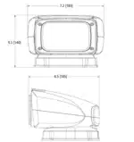 LED zoeklicht | draaibaar met remote | 1750 lumen | 12-24v | Wit | EW3001 - Afbeelding 2