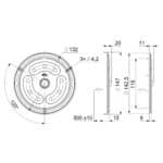 LED interieurlamp 1650lm - 5000K met bewegingssensor 12-24v | BBS-1600W - Afbeelding 4
