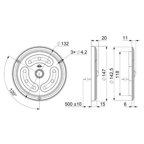 LED interieurlamp 1650lm - 5000K met bewegingssensor 12-24v | BBS-1600W - Afbeelding 4
