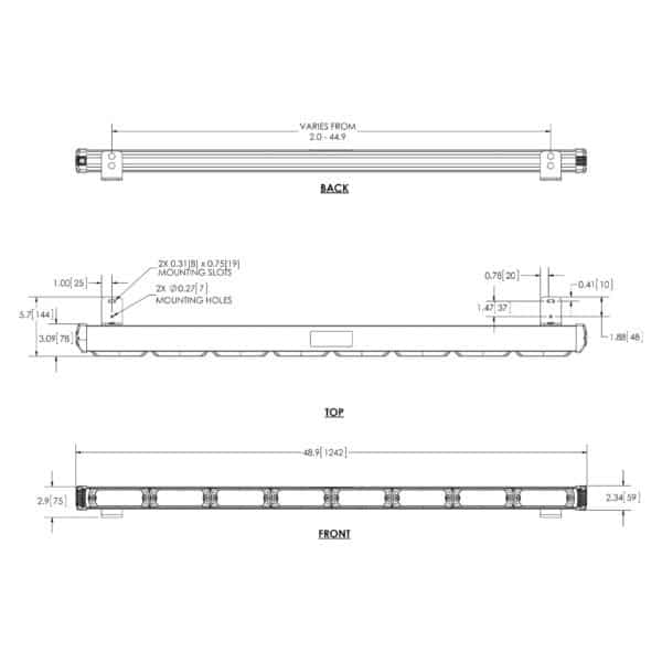 LED R10 traffic advisor amber 1232mm. | 12-24v | 4,6m kabel | ED3315A - Afbeelding 2