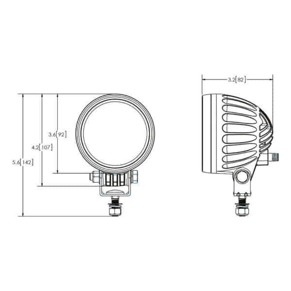 LED Red arrow forklift safety lamp 10-60v - Afbeelding 2