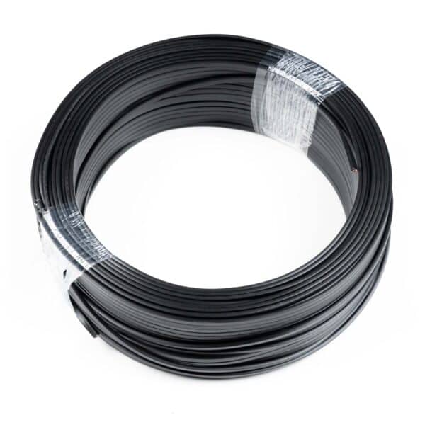 Vierkante 2x1,5 mm² kabel, zwart-wit per 100 meter. | K10-2x1.5mm2 - Afbeelding 1