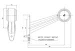 Rechts | LED breedtelamp | schuine steel | 12-36v | 1,5mm². connector | M10BV-522RW - Afbeelding 3