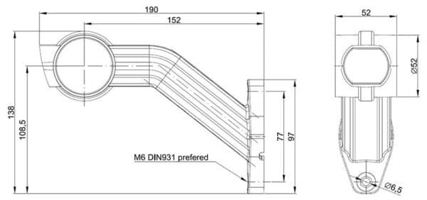 LED breedtelamp rechts, schuine steel 12-36V Superseal | M10BV-702RWA-SS - Afbeelding 3