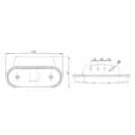 LED markeringslicht amber 12-36 volt 0,75mm2 connector | MV-1460A - Afbeelding 2