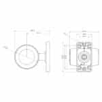 LED breedtelamp rood-wit 12-24v 45cm kabel - Afbeelding 2