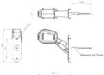 LED breedtelamp links rood-wit-amber 12-24v 50cm kabel | MB-2731RWA - Afbeelding 3