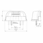 LED kentekenverlichting | 12-36v | volt 0,75mm². connector | MK-1640 - Afbeelding 5