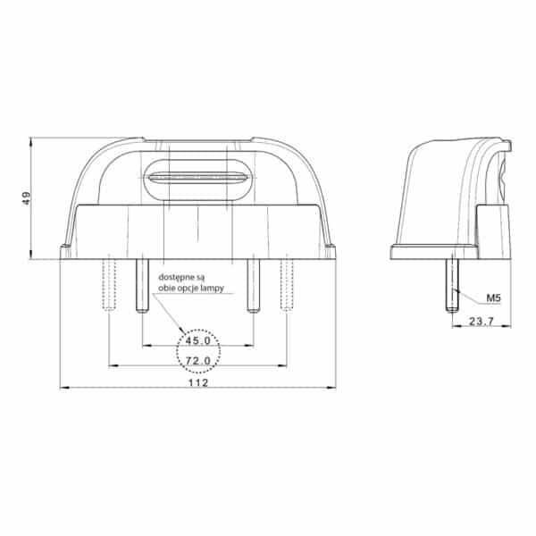 LED kentekenverlichting | 12-36v | volt 0,75mm². connector | MK-1640 - Afbeelding 5